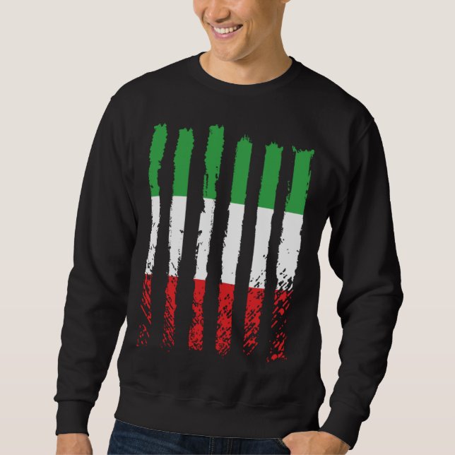Sweatshirt Italy flag love proud Italian people BACKPRINT (Devant)