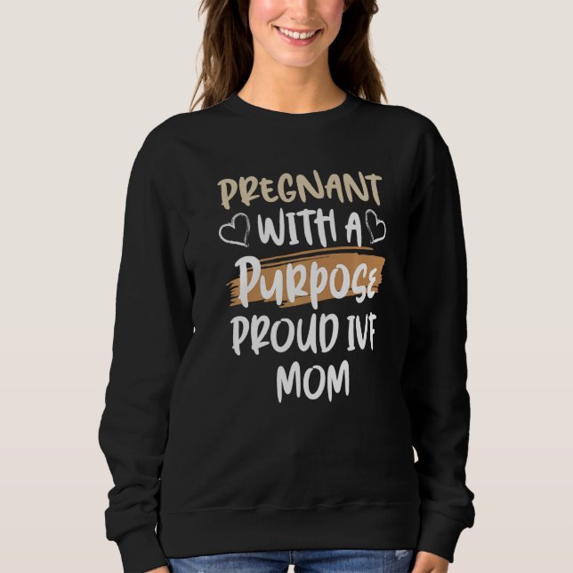 Sweatshirt Ivf Survivor Guerrier Transfert Jour Infertilité (Devant)