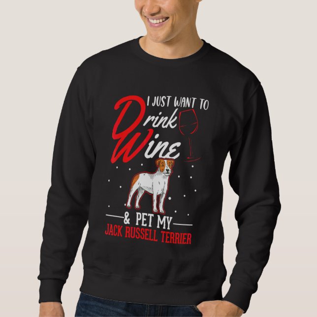 Sweatshirt Jack Russell Terrier Et Vin (Devant)