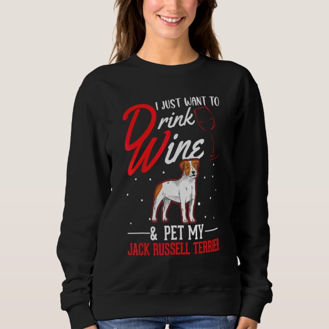 Sweatshirt Jack Russell Terrier Et Vin (Devant)