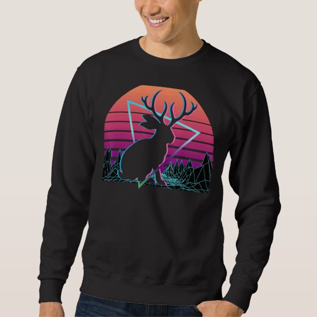 Sweatshirt Jackalope Cryptozoologie Rétro (Devant)