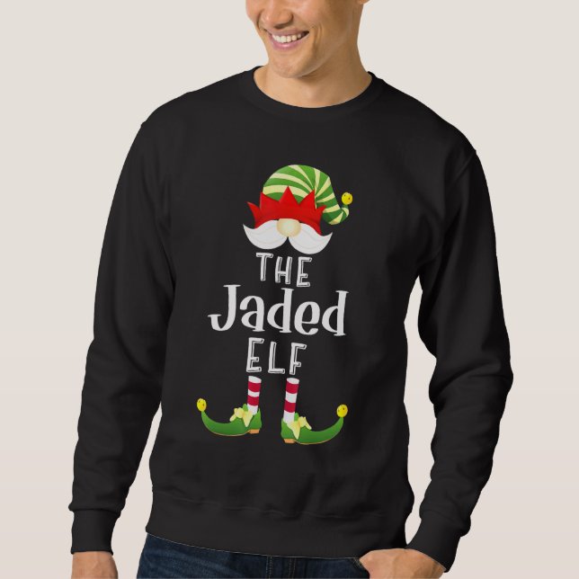 Sweatshirt Jaded Elf Group Christmas Pajama Party (Devant)