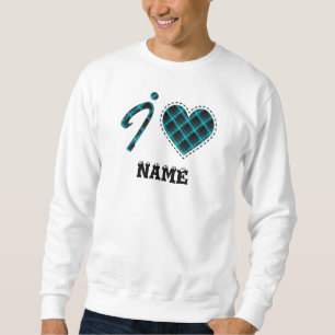 Sweatshirt J'adore... Coeur, plaid