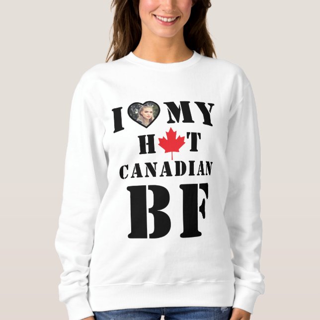 Sweatshirt J'adore Hot My Canadian Boyfriend (Devant)