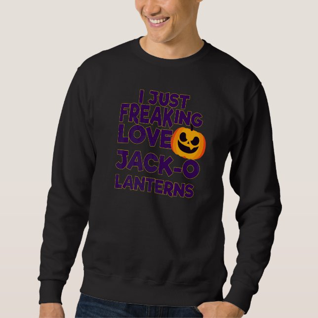 Sweatshirt J'adore juste les citrouilles d'Halloween (Devant)