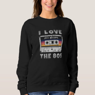 Sweatshirt J'adore la cassette rétro des années 80 Costume de