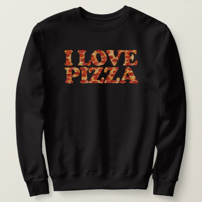 Sweatshirt J'adore la pizza ! (Design devant)