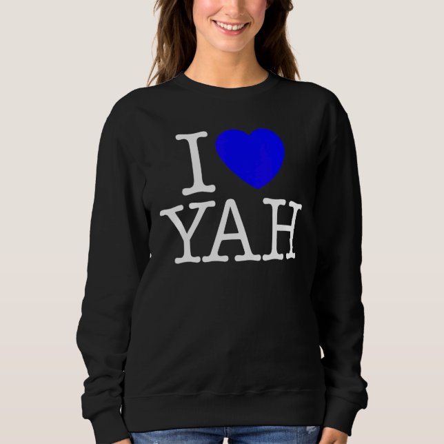 Sweatshirt J'adore l'amour YAH (Devant)