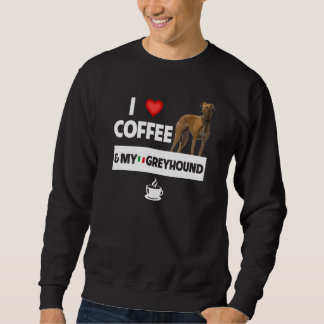 Sweatshirt J'adore le café et mon chien italien Greyhound mam