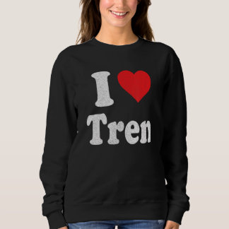 Sweatshirt J'adore le design rétro vintage en détresse Tren_3