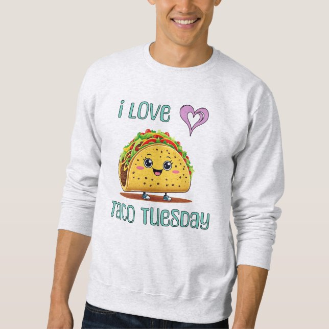 Sweatshirt J'adore le mardi taco (Devant)