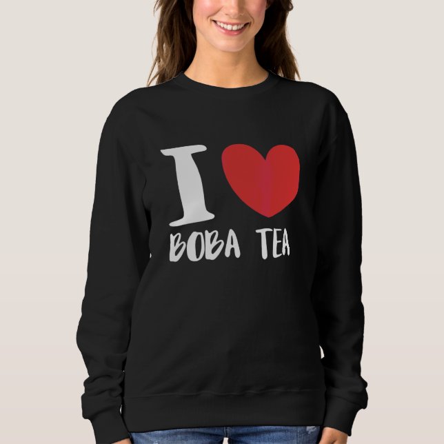 Sweatshirt J'adore le thé aux perles Bubble Tea (Devant)