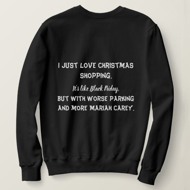 Sweatshirt J'adore les courses de Noël Femmes (Design dos)