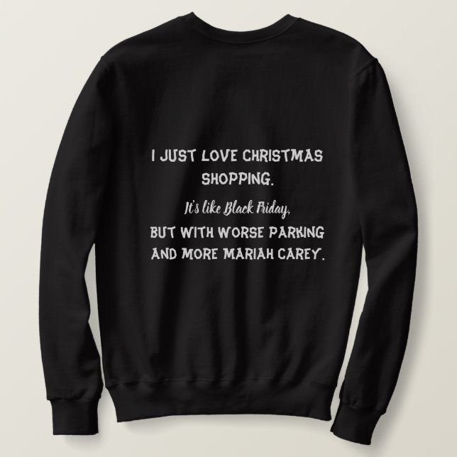 Sweatshirt J'adore les magasins de Noël (Design dos)