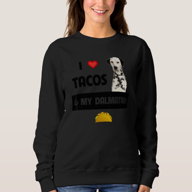 Sweatshirt J'adore les tacos et la nourriture mexicaine de mo (Devant)