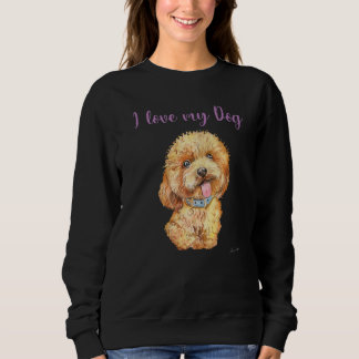 Sweatshirt J'adore mon chien chiots caniches mignons