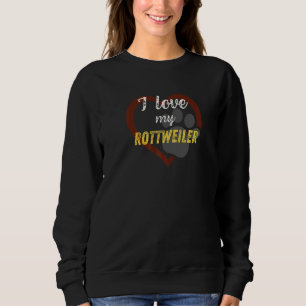 Sweatshirt J'adore mon chien Rottweiler