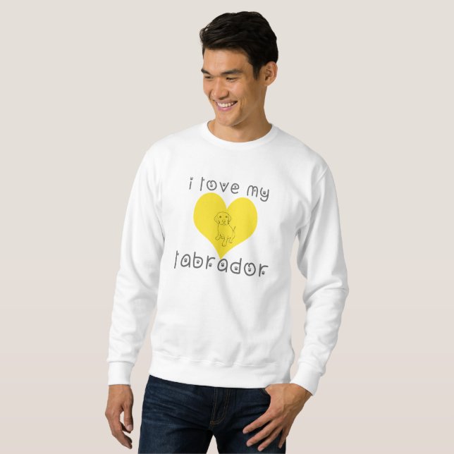 Sweatshirt j'adore mon labrador. (Devant entier)