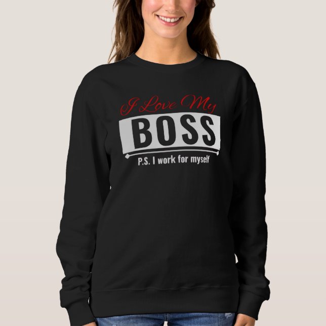 Sweatshirt J'adore mon patron (Devant)