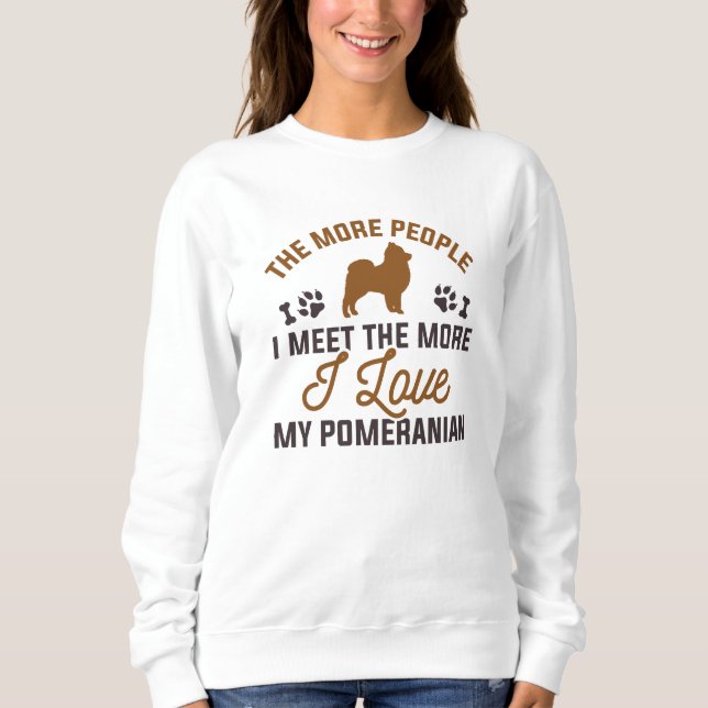 Sweatshirt J'adore mon Pomeranian (Devant)