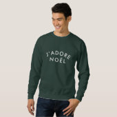 Sweatshirt J'adore Noel | Modern Love Noël à la mode Noël (Devant entier)