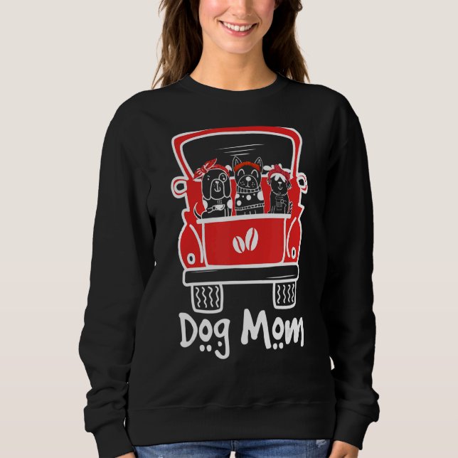 Sweatshirt J'adore rouler avec mes chiens Chien Maman (Devant)