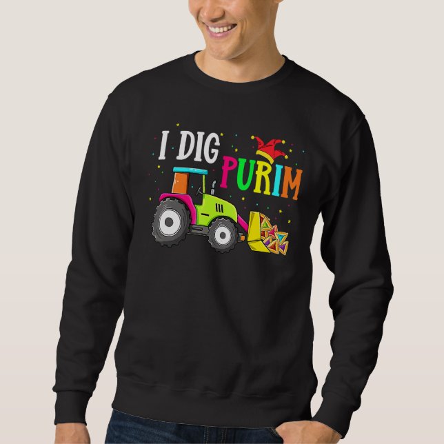 Sweatshirt J'Ai Creg Purim Hamantaschen Tracteur Juifs (Devant)