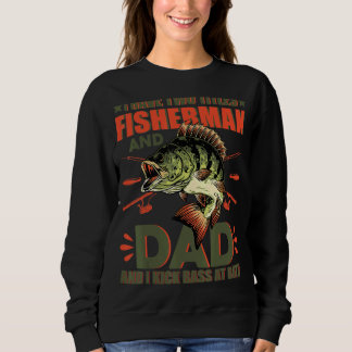 Sweatshirt J'Ai Deux Titres Pêcheur Papa Bass Pêche