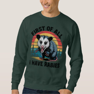 Sweatshirt J'ai la rage Opossum Sunset Retro