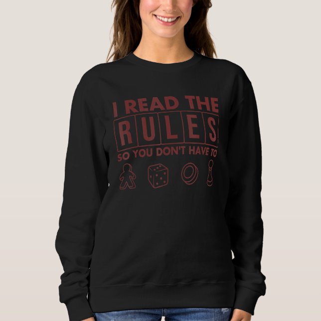 Sweatshirt J'ai lu les règles pour que vous n'ayez pas à emba (Devant)