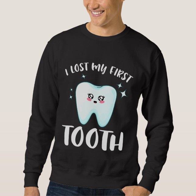 Sweatshirt J'ai perdu ma première dent mignonne bébé dents de (Devant)