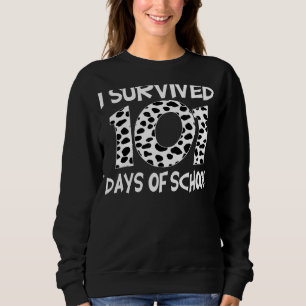 Sweatshirt J'Ai Survécu 101 Jours Chien Dalmatien Plus Intell