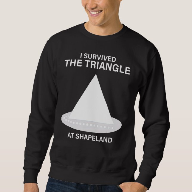 Sweatshirt J'Ai Survécu Au Triangle De Shapeland (Devant)