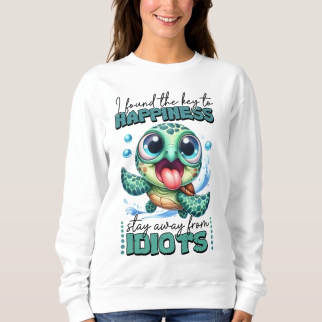 Sweatshirt J'ai trouvé la clé du bonheur (Devant)