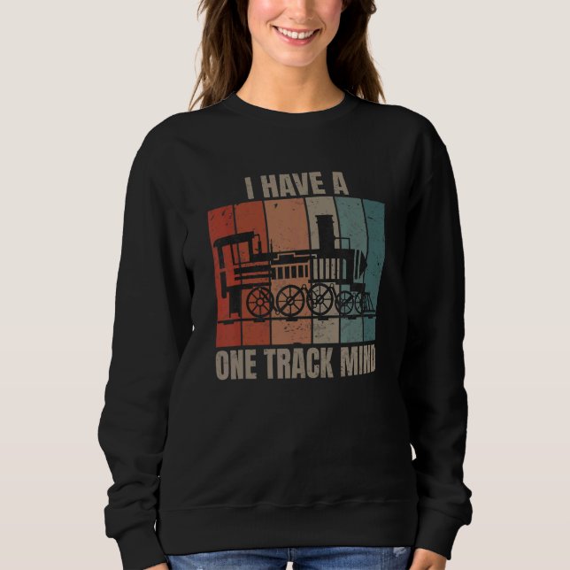 Sweatshirt J'ai un modèle de chemin de fer à voie unique Loco (Devant)