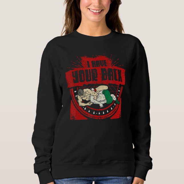 Sweatshirt J'Ai Votre Lutteur Sur Le Dos (Devant)