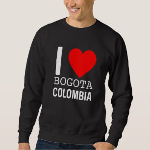 Sweatshirt J'aime Bogota Colombie Drapeau Carte Fierté Colomb