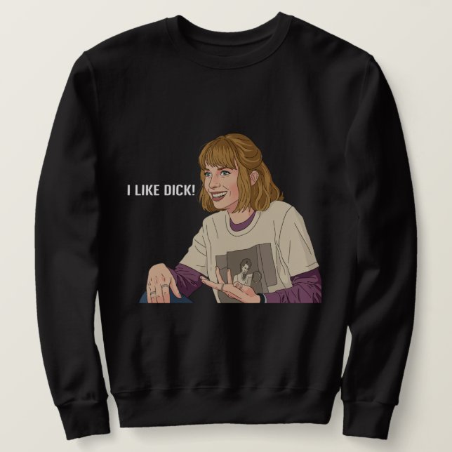 Sweatshirt J'aime D Rétro 80 Sarcasme – "J'aime Dick !" (Design devant)