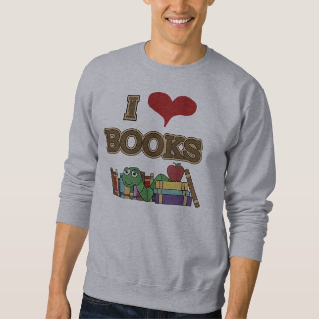 Sweatshirt J'aime des livres (Devant)