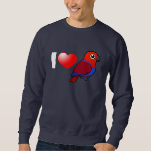 Sweatshirt J'aime des perroquets d'Eclectus (femelles)