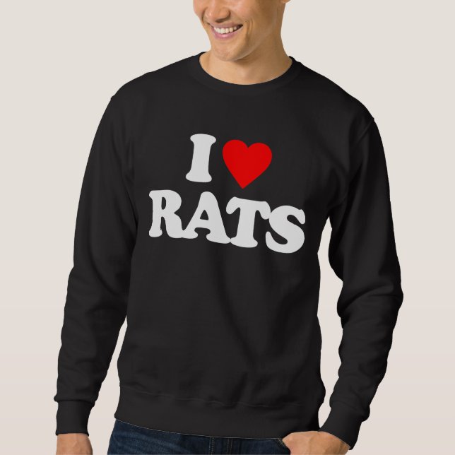 SWEATSHIRT J'AIME DES RATS (Devant)