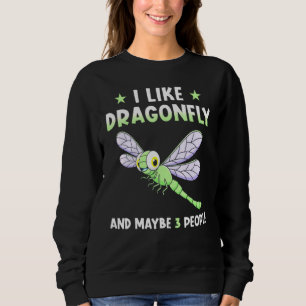 Sweatshirt J'aime Dragonfly et mai être 3 personnes
