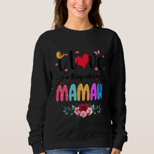Sweatshirt J'Aime Être Appelée Mamaw Grand-mère Mimi Gigi Flo