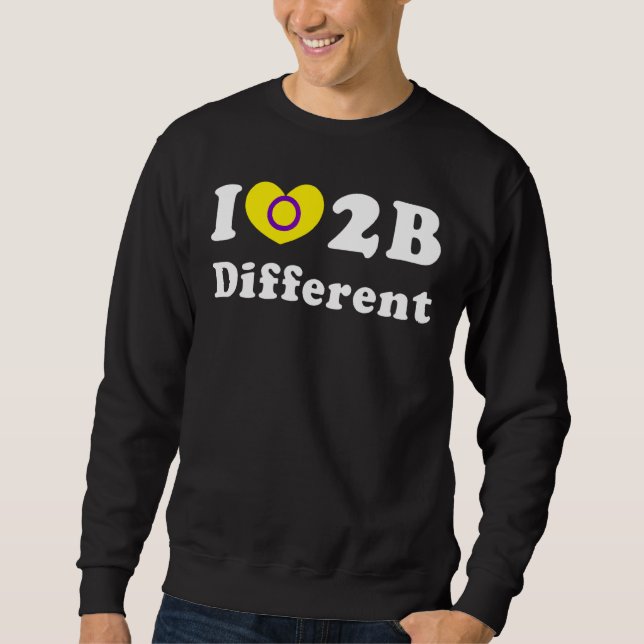 Sweatshirt J'Aime Être Différente Fierté Intersexuelle Flag F (Devant)