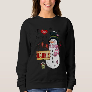Sweatshirt J'Aime Être Un Nannie Snowman Noël Drôle Noël