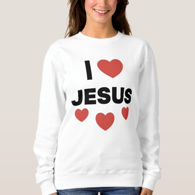 Sweatshirt J'aime Jésus (Devant)