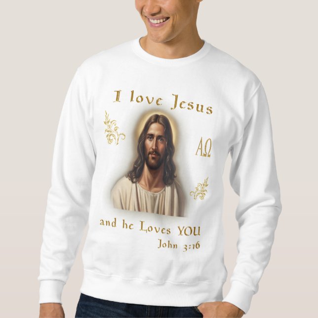Sweatshirt J'aime Jésus (Devant)