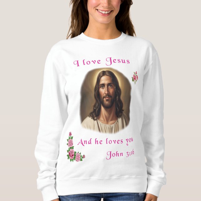 Sweatshirt J'aime Jésus (Devant)