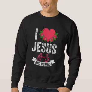 Sweatshirt J'Aime Jésus Et Boxer Fan Fan Theme Christian