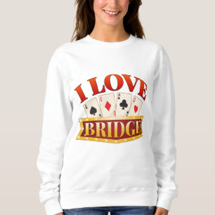 Sweatshirt J'aime Joueur de carte de pont